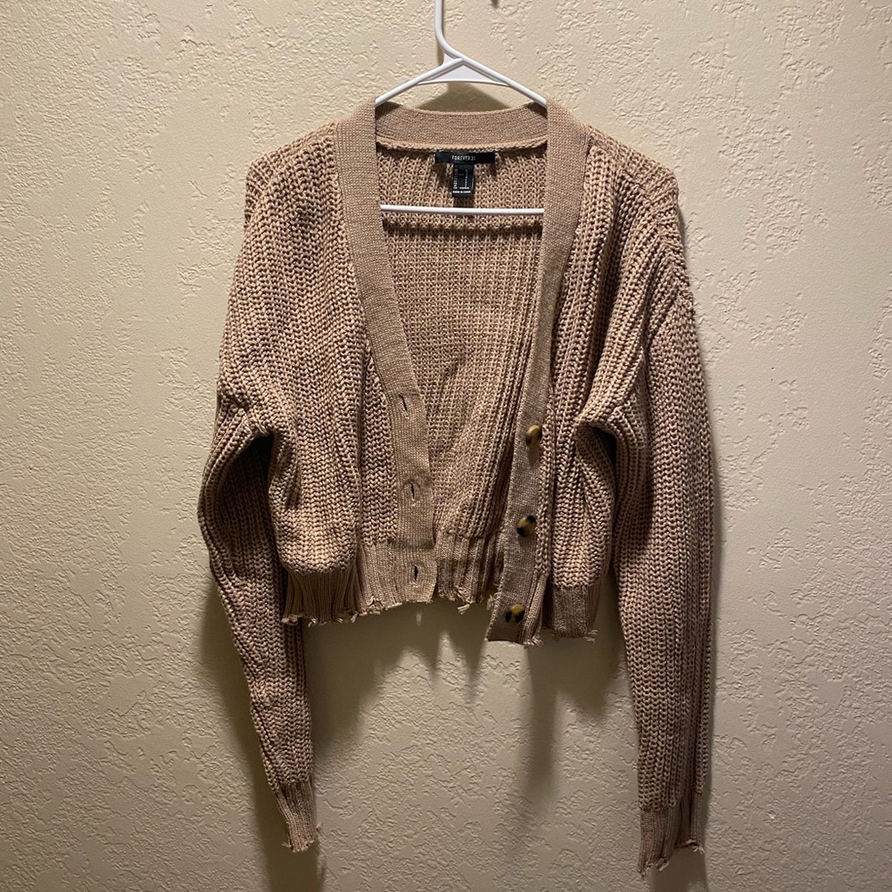 Forever 21 cropped cardigan sweater